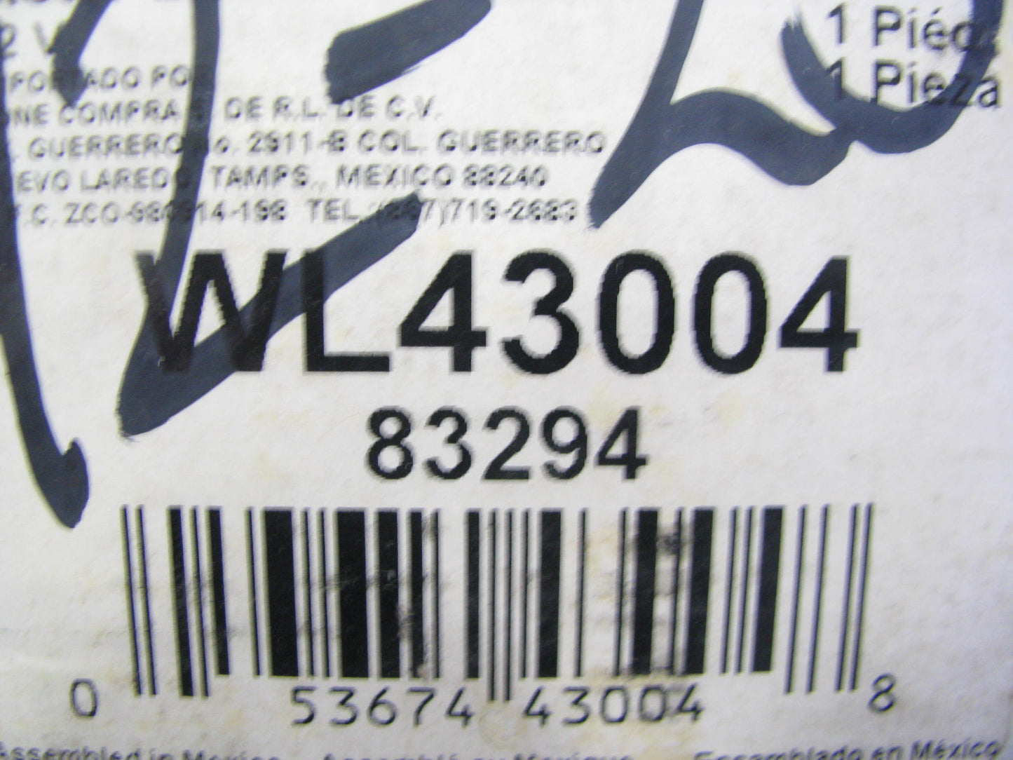 Siemens WL43004 Power Window Motor - Front Right Passenger Side