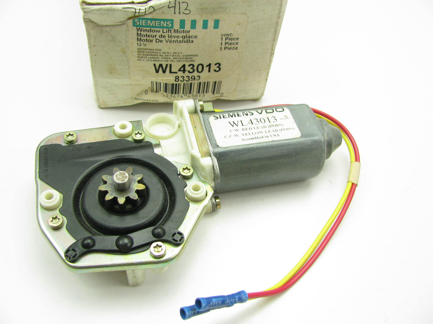 Siemens WL43013 Front Left Power Window Motor 91-94 Ford Explorer Mazda Navajo