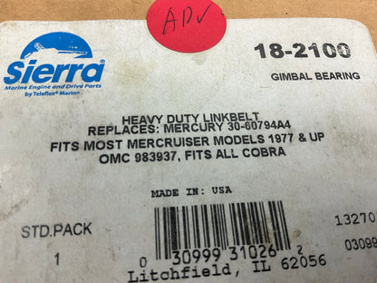 Sierra 18-2100 Mercury OMC Volvo Sterndrive Gimbal Bearing 30-60794A4 983937