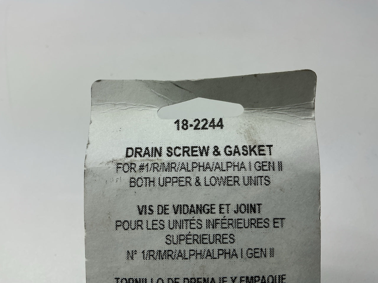 Sierra 18-2244 Oil Fill-Drain Plug Lower Unit Mercury 80-90-115-125-150-175-200