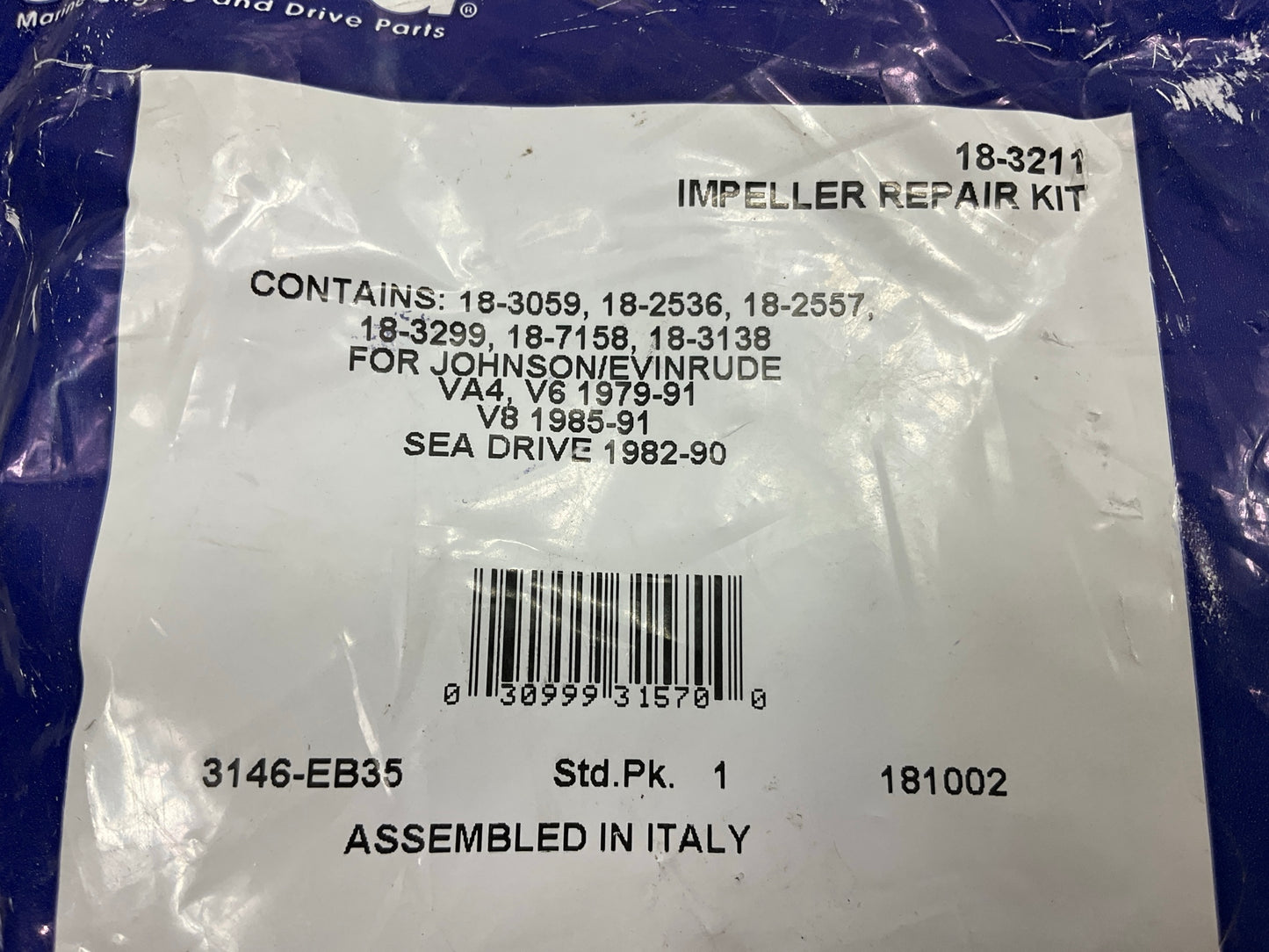 Sierra 18-3211 Impeller Repair Kit For JOHNSON EVINRUDE VA4 V6, SEADRIVE