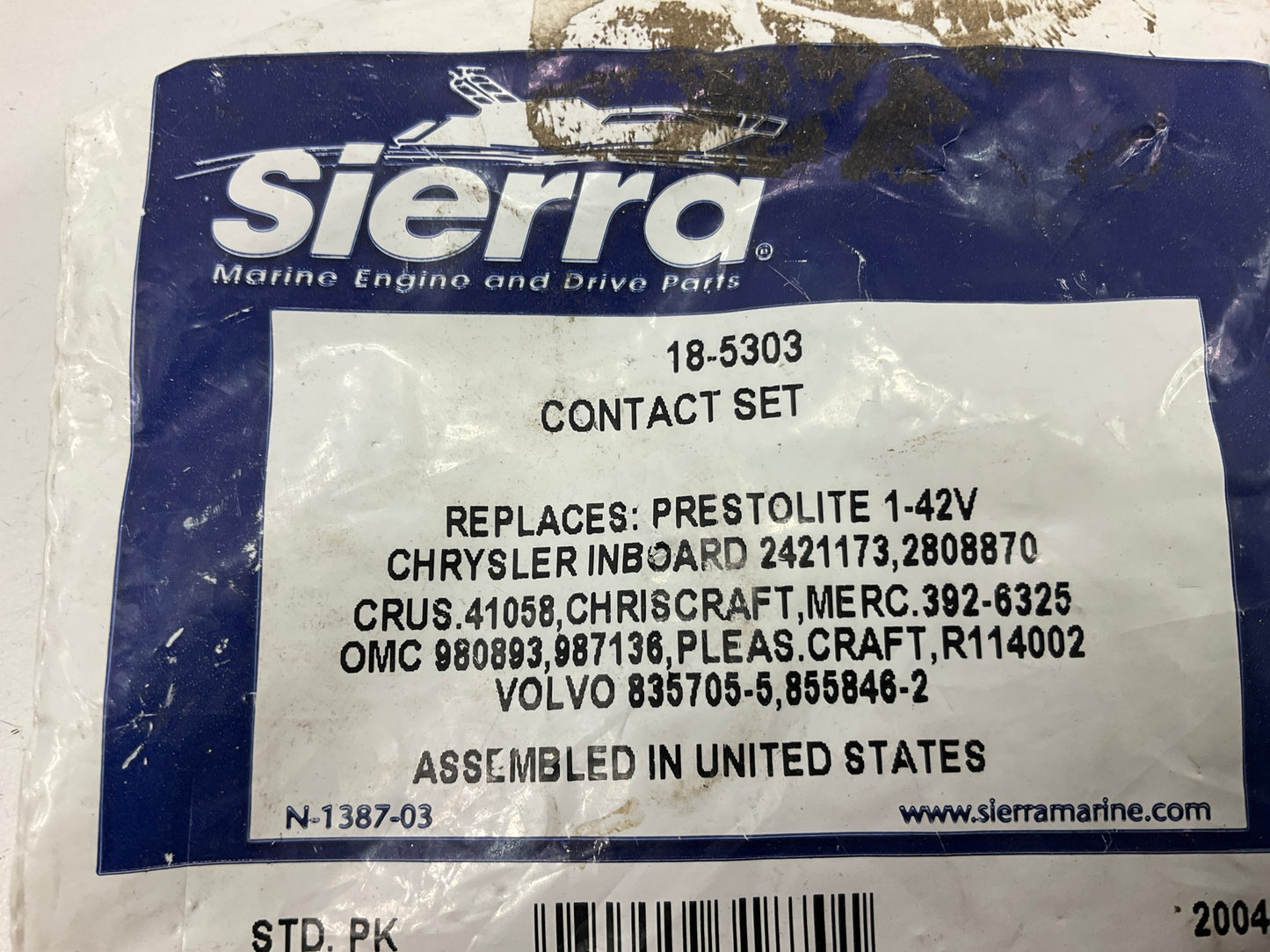 Sierra 18-5303 Contact Points Set Prestolite For Chrysler Inboard 2421173