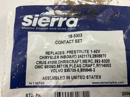 Sierra 18-5303 Contact Points Set Prestolite For Chrysler Inboard 2421173