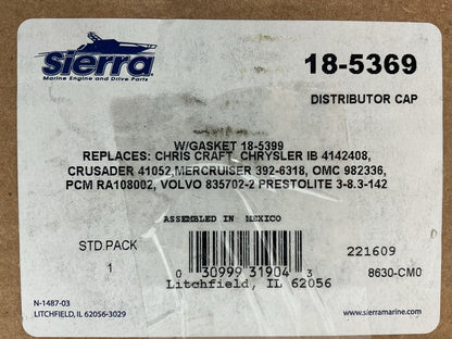 Sierra 18-5369 Boat Marine Distributor Cap 41052, 835702-2,  392-6318, 982336
