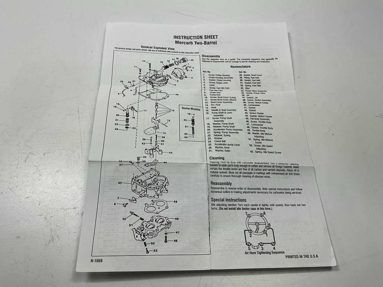 Sierra 18-7097 Marine Carburetor Kit MerCruiser 3302-9437 3302-804845 9-37618