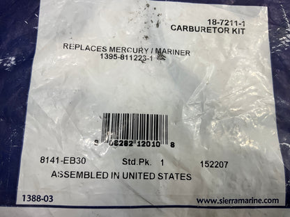Sierra 18-7211-1 Marine Carburetor Kit GLM 40490 Mallory 9-37303 ,1395-811223-1