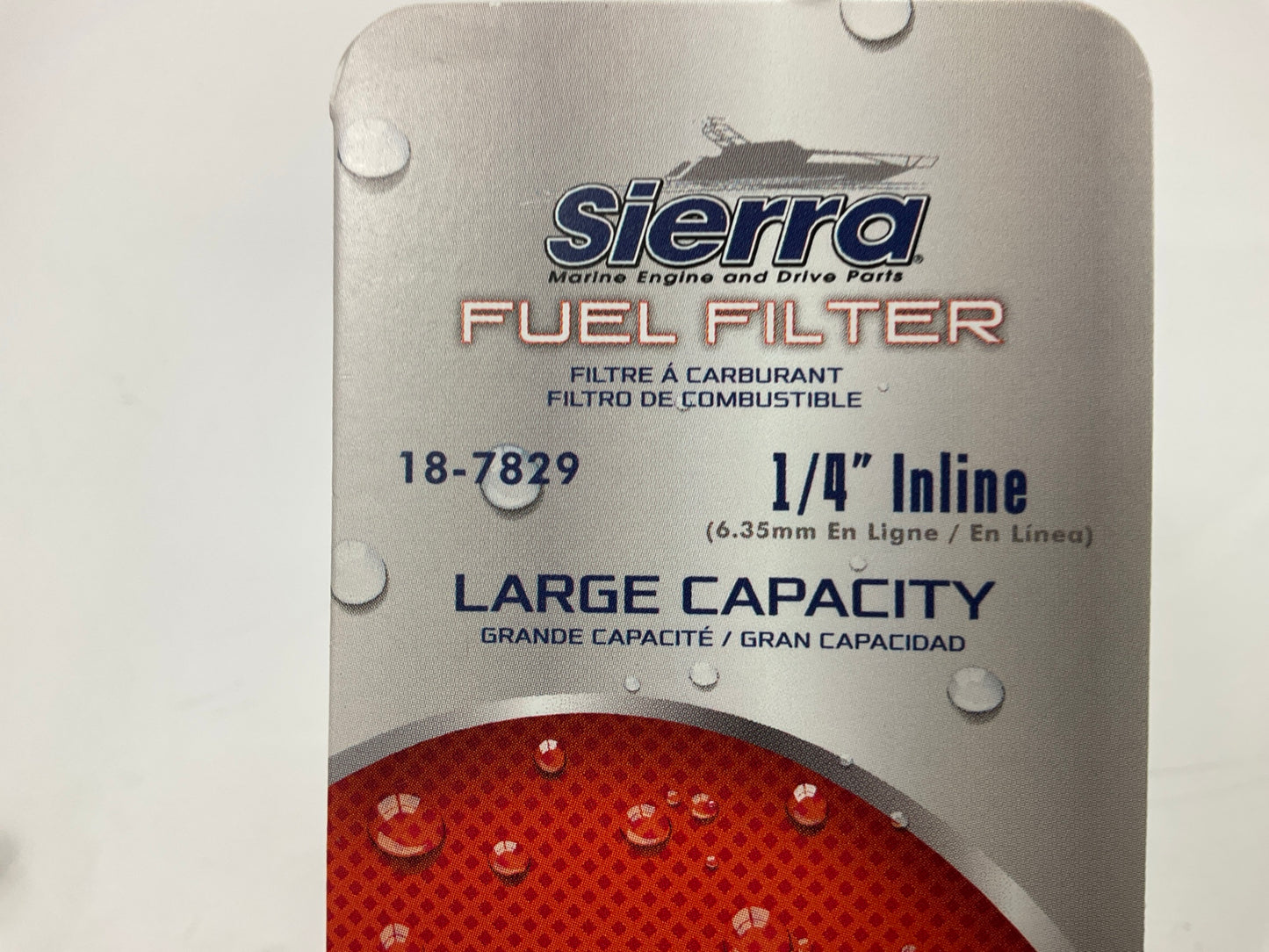 Sierra 18-7829 In-Line Fuel Filter 1/4'' Fuel Line 35-16494, 35-816296 35-816296T