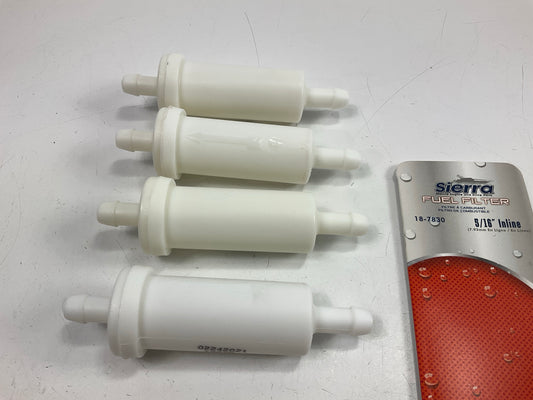 (4) Sierra  18-7830 5/16'' In Line Gas Fuel Filter For Mercury Outboard 816296Q2