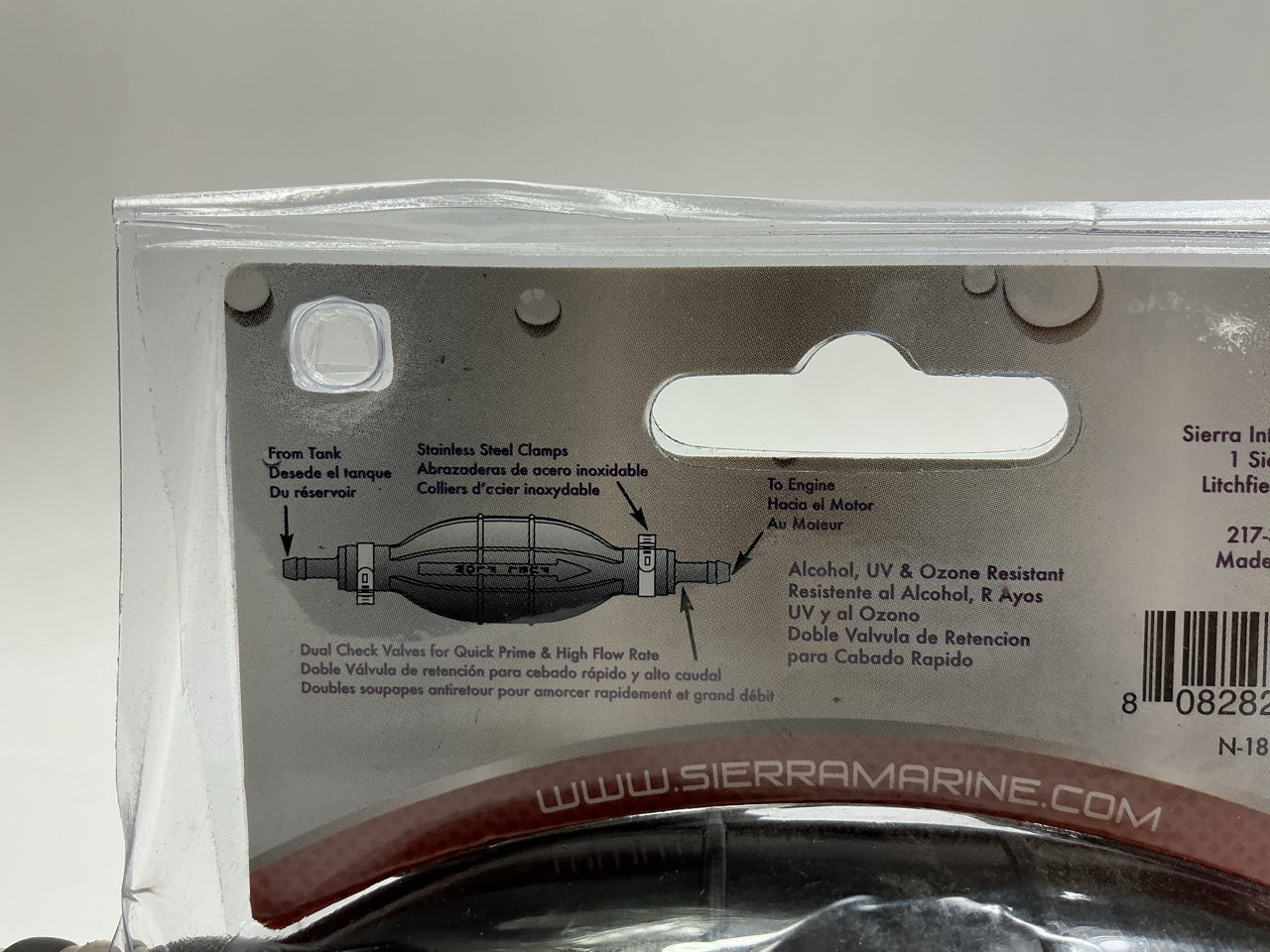 Sierra Marine 18-8004EP-1 5/16'' Premium Fuel Primer Bulb Outboard Fuel Line Boat