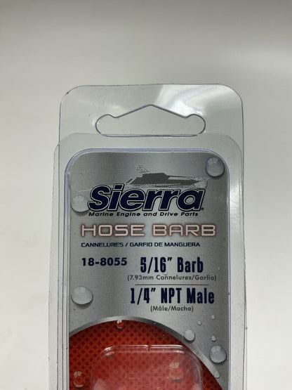 Sierra Marine 18-8055 5/16'' Brass Hose Barb Fitting W/ 1/4'' NPT Male Threads