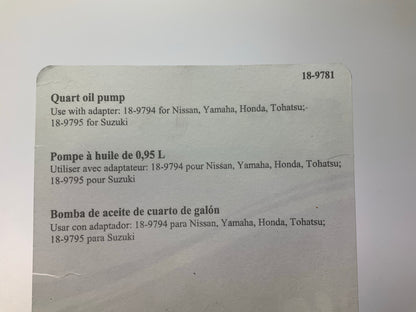 SIERRA 18-9781 Lower Unit Gear Lube Pump, Quart Oil Pump DIY