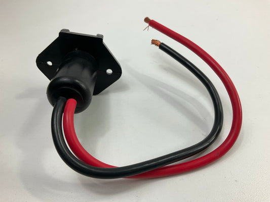 Sierra WH10520 Trolling Motor Socket Plug Cord Male 2-Wire 12V 8 Gauge