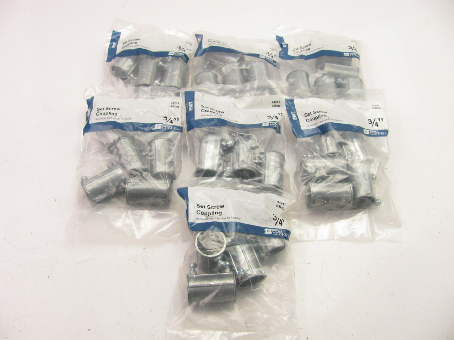 (35) Sigma Electric 44241 3/4'' Die Cast Zinc Set Screw Coupling Conduit Fitting