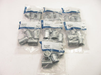 (35) Sigma Electric 44241 3/4'' Die Cast Zinc Set Screw Coupling Conduit Fitting