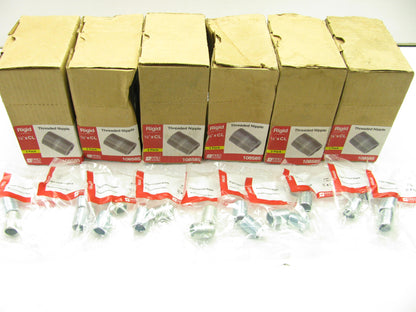 (140) Sigma 44360 1/2'' Zinc-Plated Steel Threaded Nipple Conduit Fitting