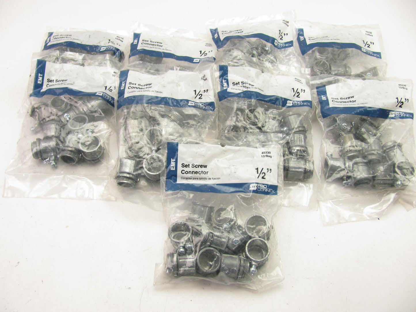 (90) Sigma Electric 45230 1/2'' Die Cast Zinc Set Screw Connector Conduit Fitting