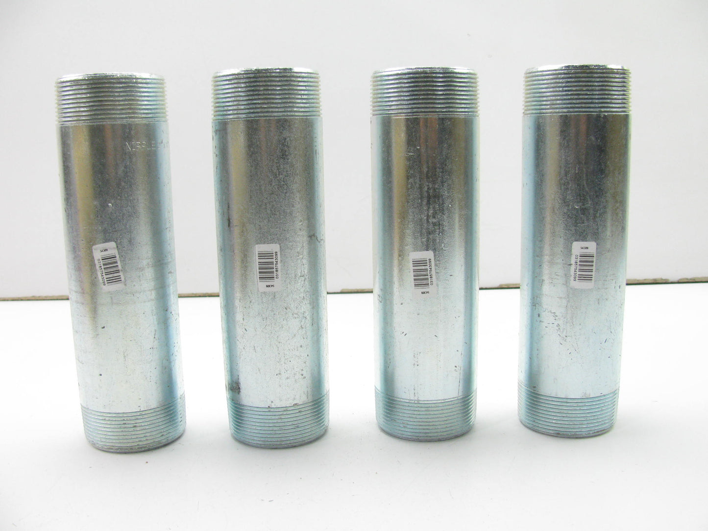 (4) Sigma Electric 54309 2'' Zinc-Plated Steel Threaded Nipple Conduit Fitting
