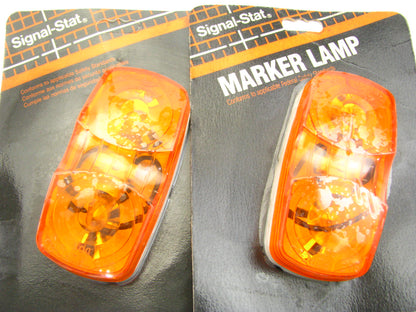 (x2) 1211AD AMBER 2-bulb Bulls-eye  Rectangular  Side Marker Clearance Lights