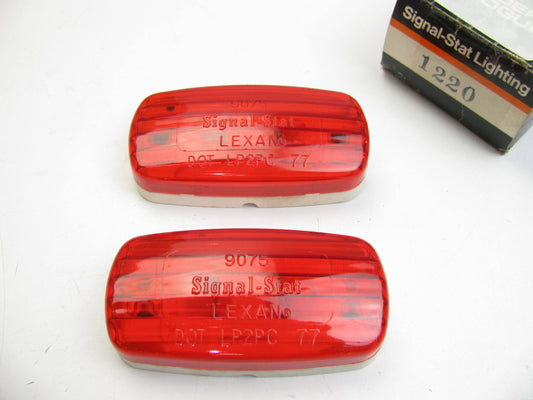 (2) Vintage Signal-stat 1220 Side Marker Lights Red