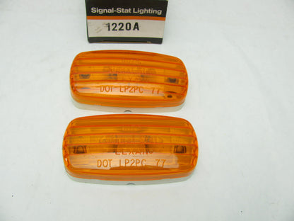 (2) Signal-stat 1220A Amber Side Clearance Marker Light Lamp For Truck, Trailer