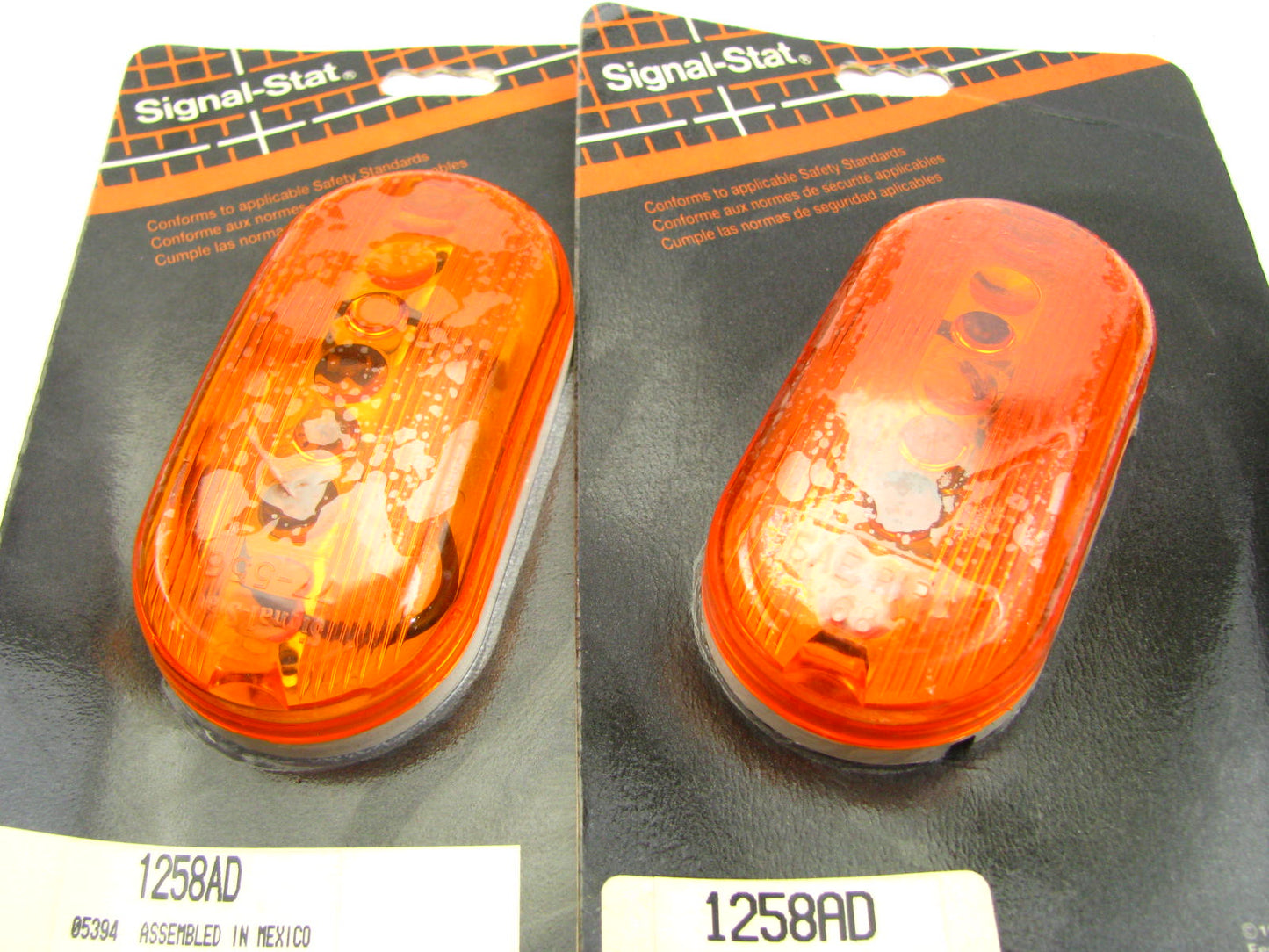 (2) Signal-stat 1258AD Oval Amber Trailer Side Marker Clearance Lights