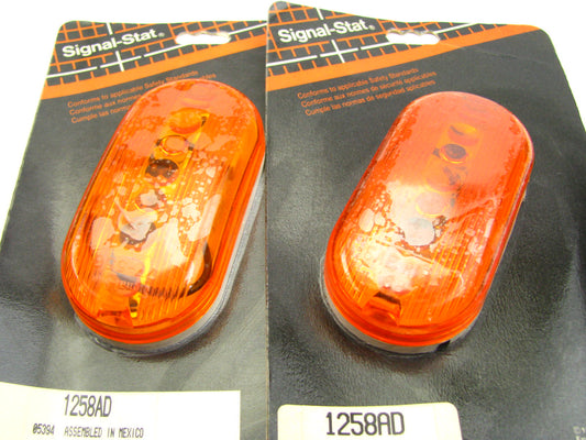 (2) Signal-stat 1258AD Oval Amber Trailer Side Marker Clearance Lights