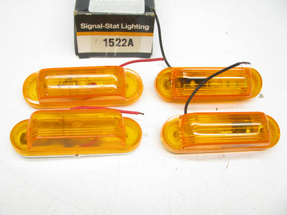 (x4) Vintage Signal-stat 1522A   Rectangular Amber  Side Marker Lights