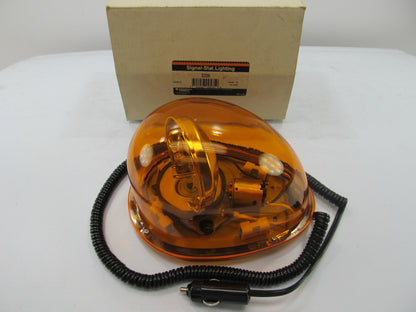 Vintage SIGNAL-STAT 333A AMBER Rotating Beacon Lamp With Magnetic Base, 12V Plug