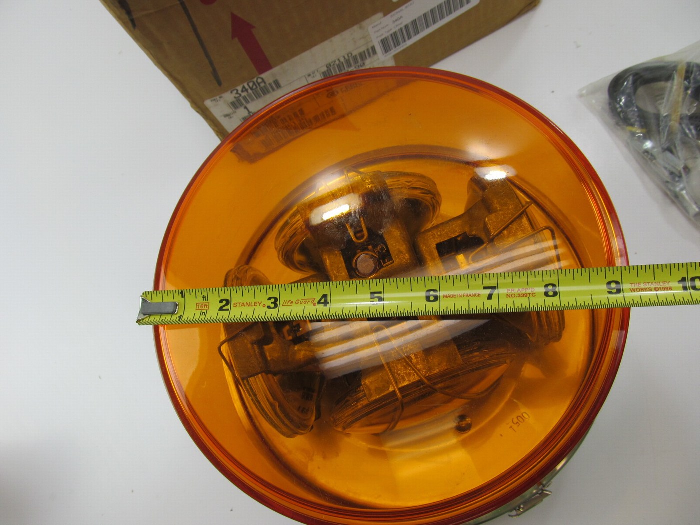 Signal-stat 340 340A Amber 12V Emergency Rotating Beacon Light