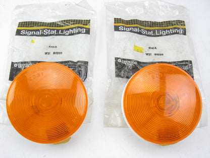 (2) Signal-Stat 4041A 40 Series, 4'' Yellow Round Sealed Turn Signal Light Lamps