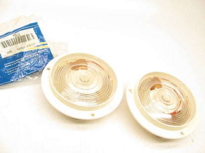 (2) Signal-stat 4061W 4'' Clear Round - Back-Up Lamp Lights