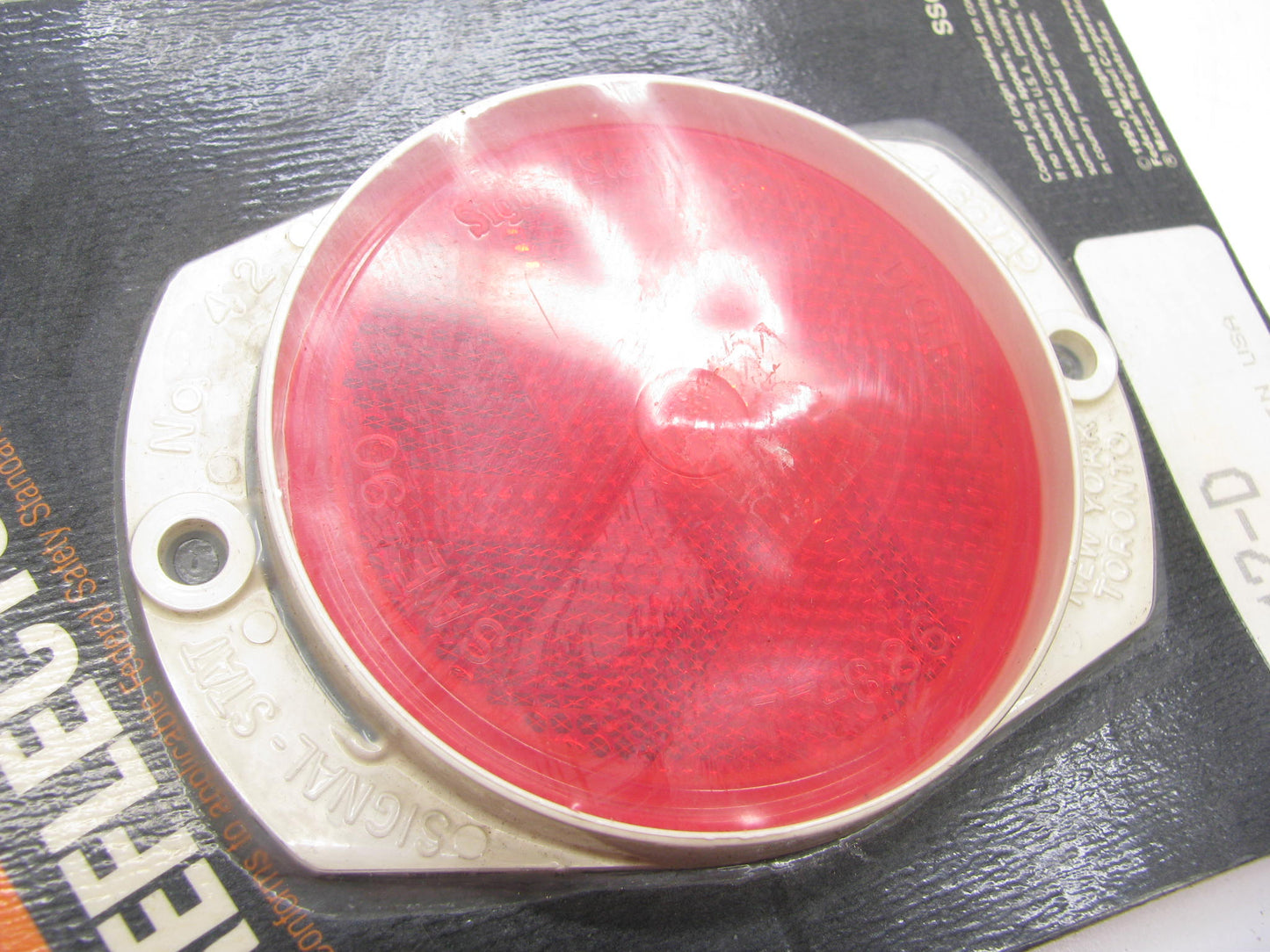 (4) Signal-stat 42D  2-Screw ABS Base Red Round 3'' Reflector