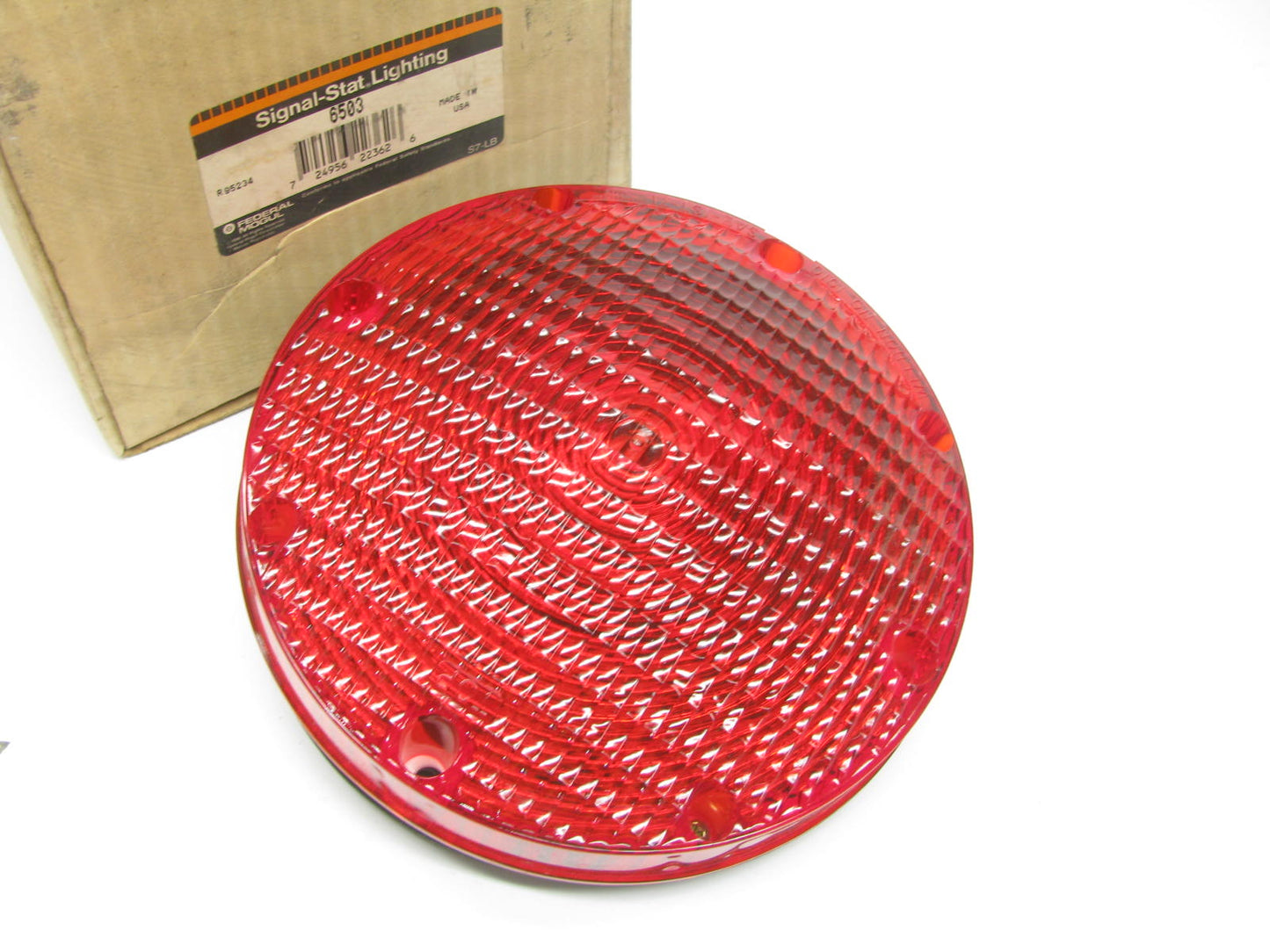 Signal-stat 6503 7'' Red Round Incandescent Arrow Lens Rear Turn Signal Light 12V