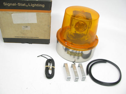 NOS SIGNAL-STAT 7-61004 Amber Rotating Emergency Beacon Light Lamp DIETZ 7-61