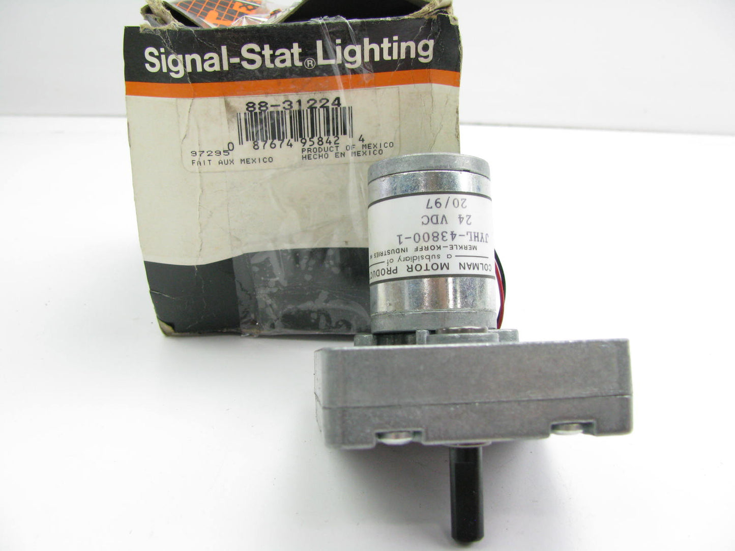 Vintage Signal-stat 88-31224 Rotating Beacon Signal Light Electric Motor 24 Volt