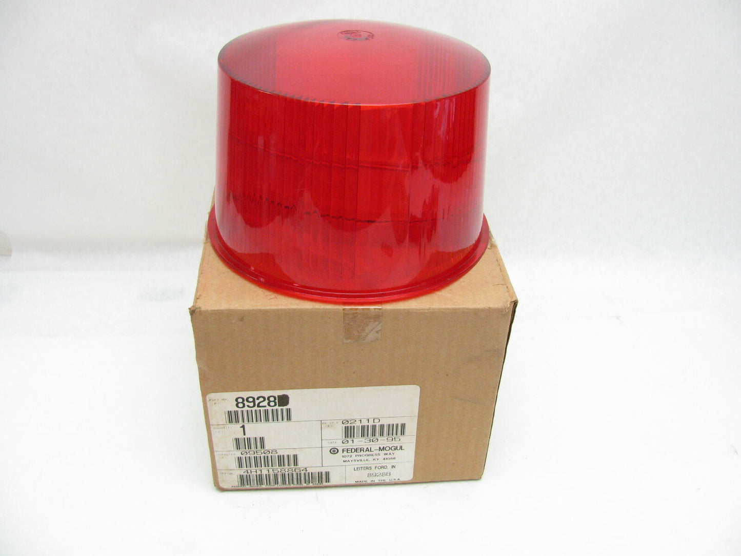 NOS Vintage RED Signal-stat 8928R Rotating Beacon Dome Lens ONLY 77-430