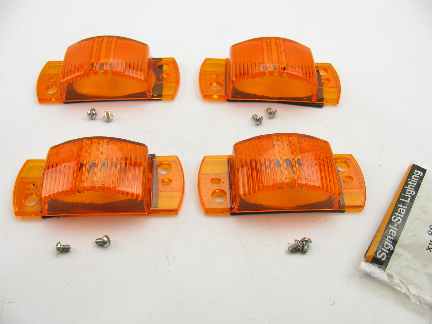 (4) Signal-Stat 8930A Rectangular Yellow Lens For Side Marker # 26315, 1117