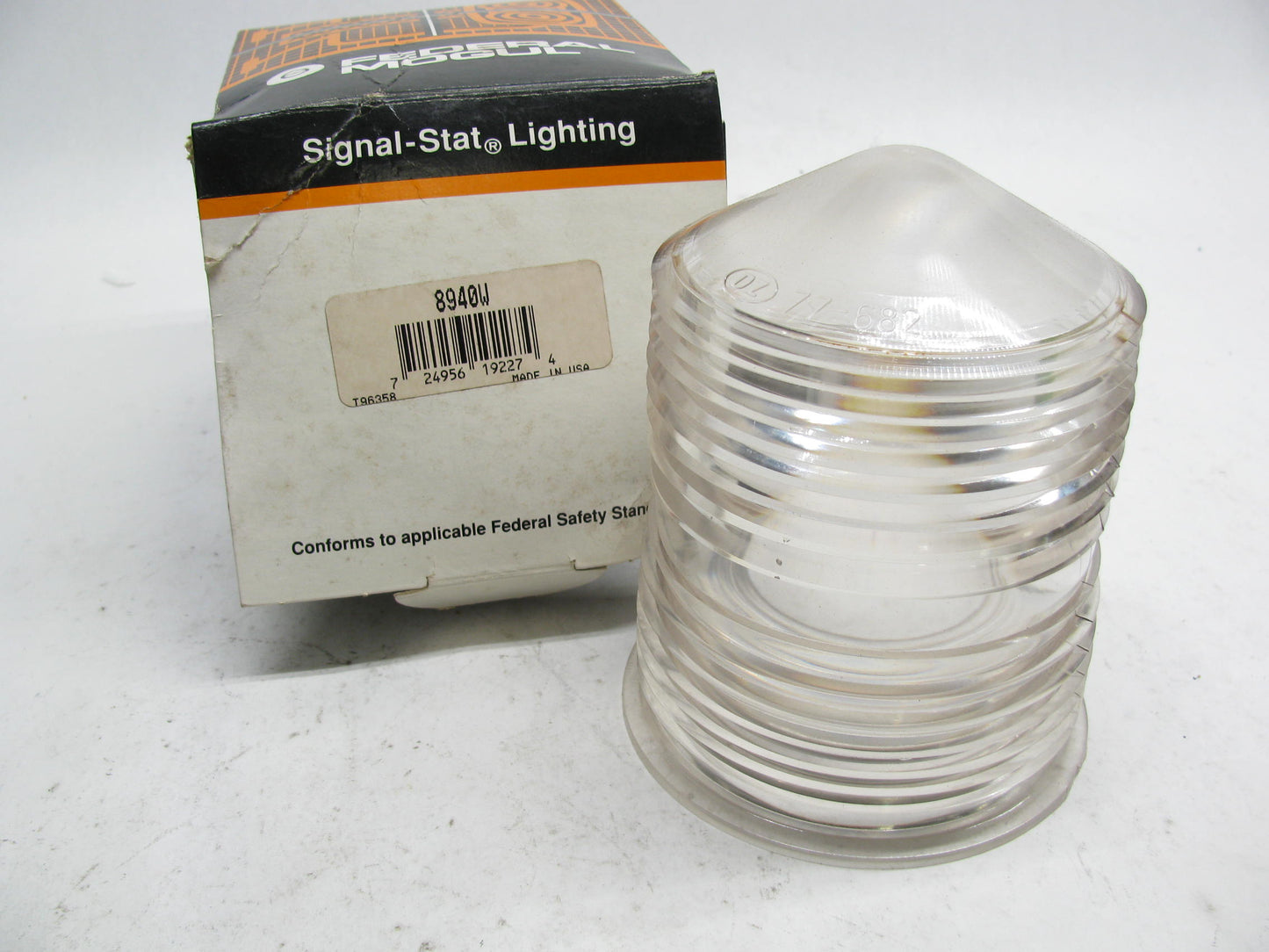 Vintage Signal-stat 8940W Clear Beacon Lens DZ-682 Dietz