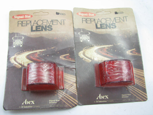 (x2) Signal-stat 9005 Rectangular RED Side Marker Clearance Light LENS