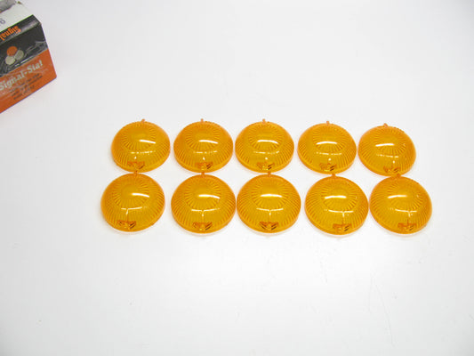 (x10) Vintage Round Amber  Clearance Marker Replacement  Lenses 9023A