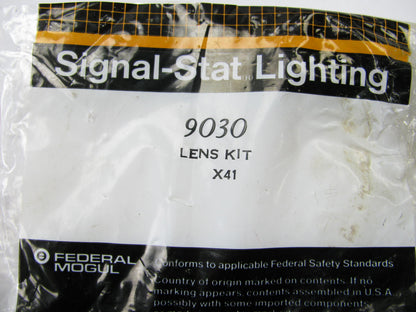 (X4) Signal-stat 9030 Red 4'' Lens With Gasket - Snap Ring Fit