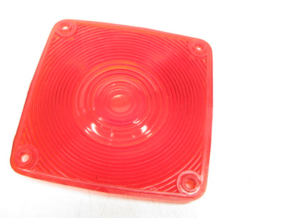 (x7) 9063 Signal-Stat Square Red Replacement Lens For Pedestal Lights 4-Screw