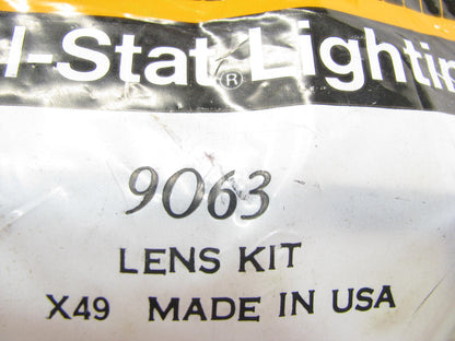 (x7) 9063 Signal-Stat Square Red Replacement Lens For Pedestal Lights 4-Screw