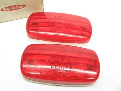 (2) Signal-stat 9075 4'' X 2'' Marker Light Lamp, Red