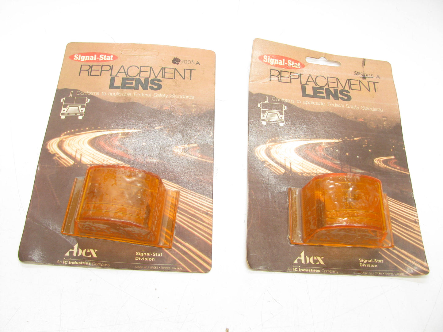 (2) Signal-stat 9005 Side Marker Lights Replacement LENS AMBER