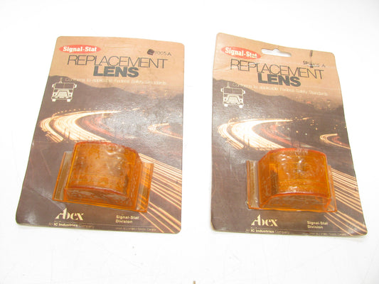 (2) Signal-stat 9005 Side Marker Lights Replacement LENS AMBER