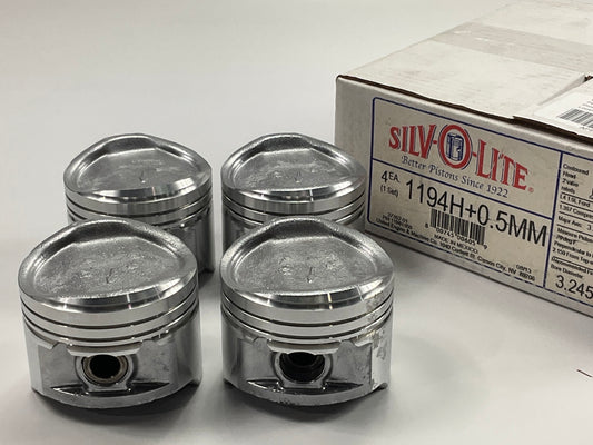 Silvolite 1194H .50mm Size Piston Set For 1987-1990 Ford 1.9L Escort EXP Lynx