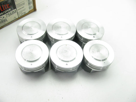 (6) Silvolite 3183HC-75MM Engine Piston .75mm 1998-00 Ford Contour 2.5L-V6