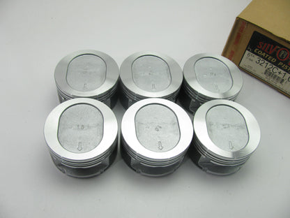 (6) Silvolite 3212C 1.00mm Engine Piston Set For 1990-1997 Chrysler 3.3L-V6