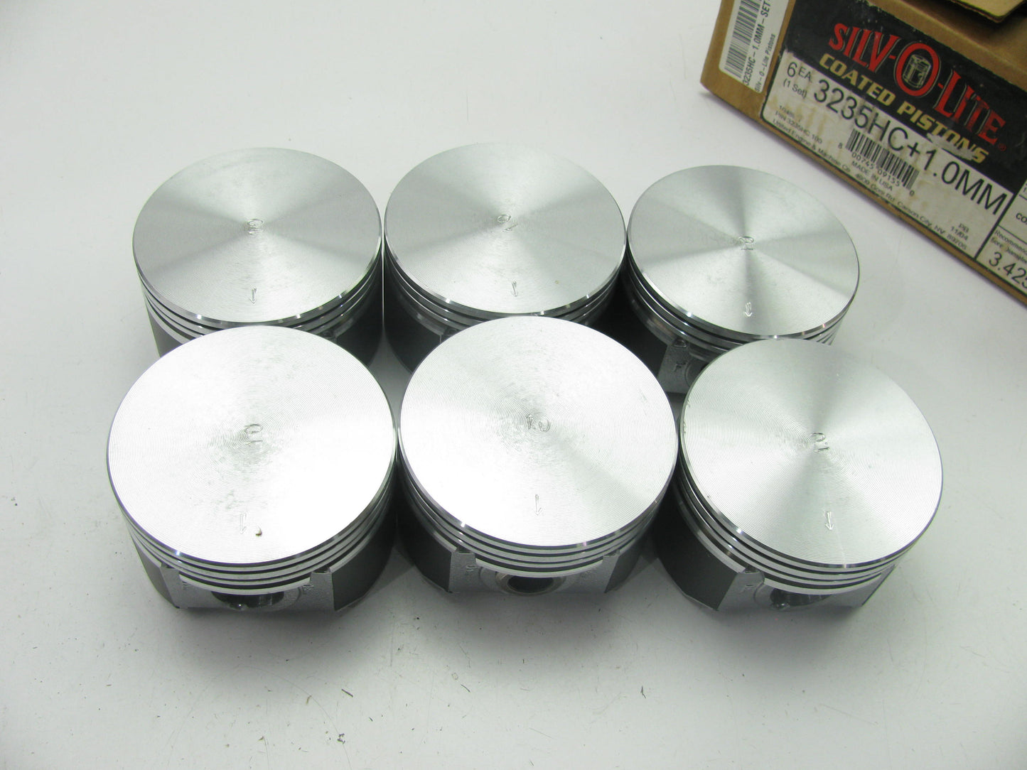 (6) Silvolite 3235HC-10MM Engine Piston 1.00mm For 1998-2007 Chrysler 2.7L-V6